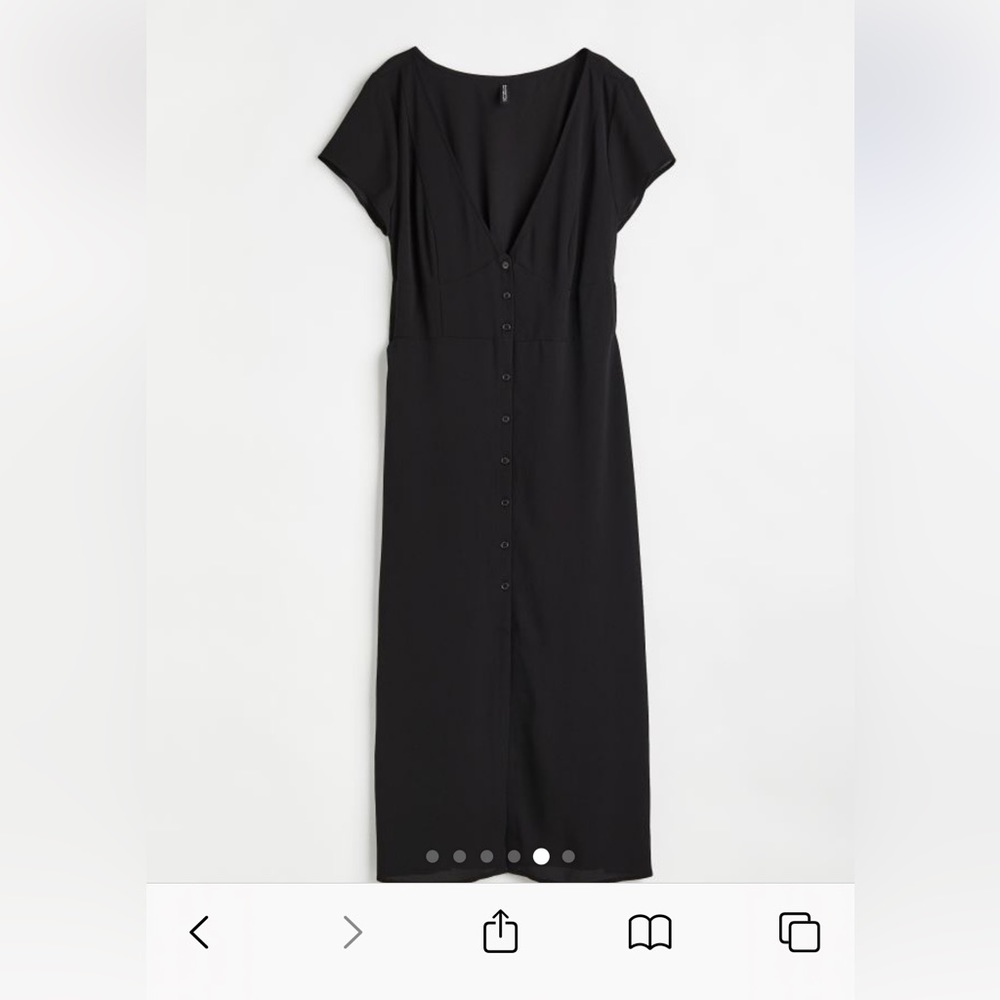 H&M+ Button-front Crêped Dress